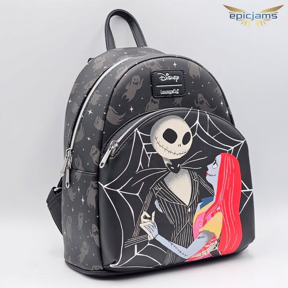 Loungefly Disney The Nightmare Before Christmas Jack & Sally Spiderweb Backpack main image 4